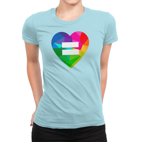 Equality - Pride - Womens Premium T-Shirts RIPT Apparel Small / Cancun