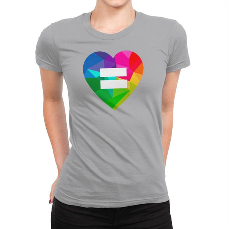 Equality - Pride - Womens Premium T-Shirts RIPT Apparel Small / Heather Grey
