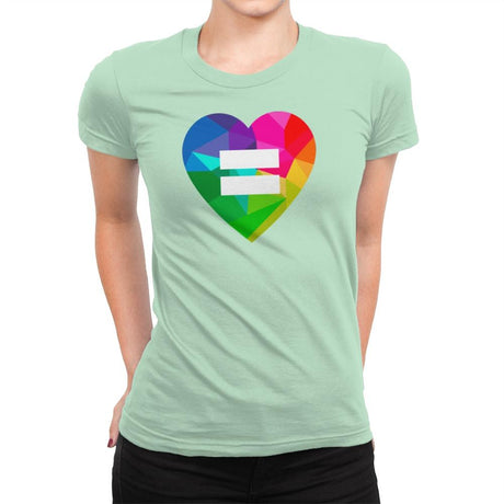 Equality - Pride - Womens Premium T-Shirts RIPT Apparel Small / Mint