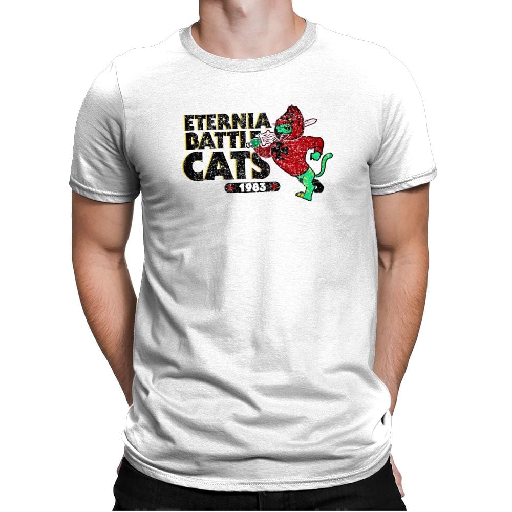 Eternia Battle Cats Exclusive - Mens Premium T-Shirts RIPT Apparel Small / White