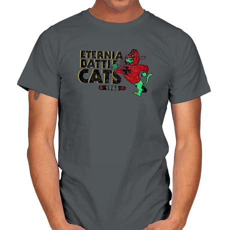 Eternia Battle Cats Exclusive - Mens T-Shirts RIPT Apparel Small / Charcoal