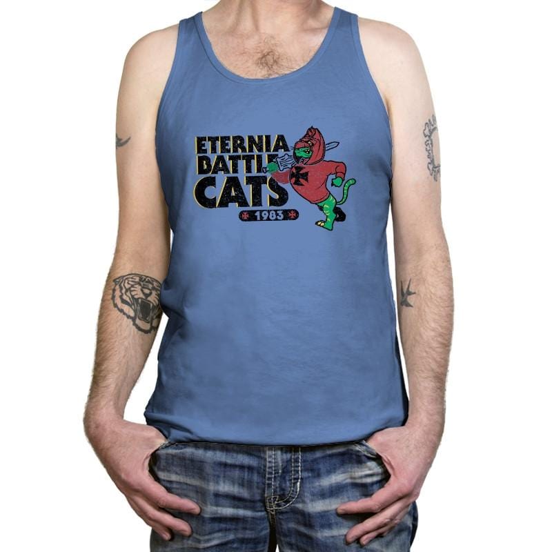 Eternia Battle Cats Exclusive - Tanktop Tanktop RIPT Apparel X-Small / Blue Triblend