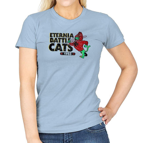 Eternia Battle Cats Exclusive - Womens T-Shirts RIPT Apparel Small / Light Blue