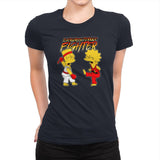 Evergreen Terrace Fighter - Womens Premium T-Shirts RIPT Apparel Small / Midnight Navy