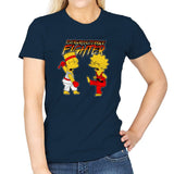 Evergreen Terrace Fighter - Womens T-Shirts RIPT Apparel Small / Navy