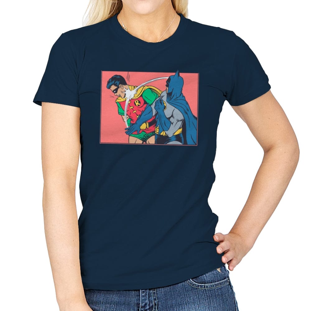Everybody Hates Robin - Womens T-Shirts RIPT Apparel Small / Navy