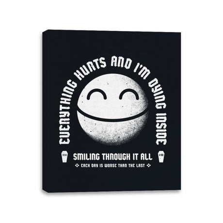 Everything Hurts - Canvas Wraps Canvas Wraps RIPT Apparel 11x14 / Black