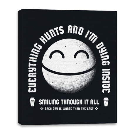 Everything Hurts - Canvas Wraps Canvas Wraps RIPT Apparel 16x20 / Black