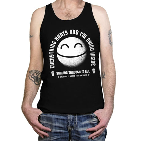 Everything Hurts - Tanktop Tanktop RIPT Apparel X-Small / Black