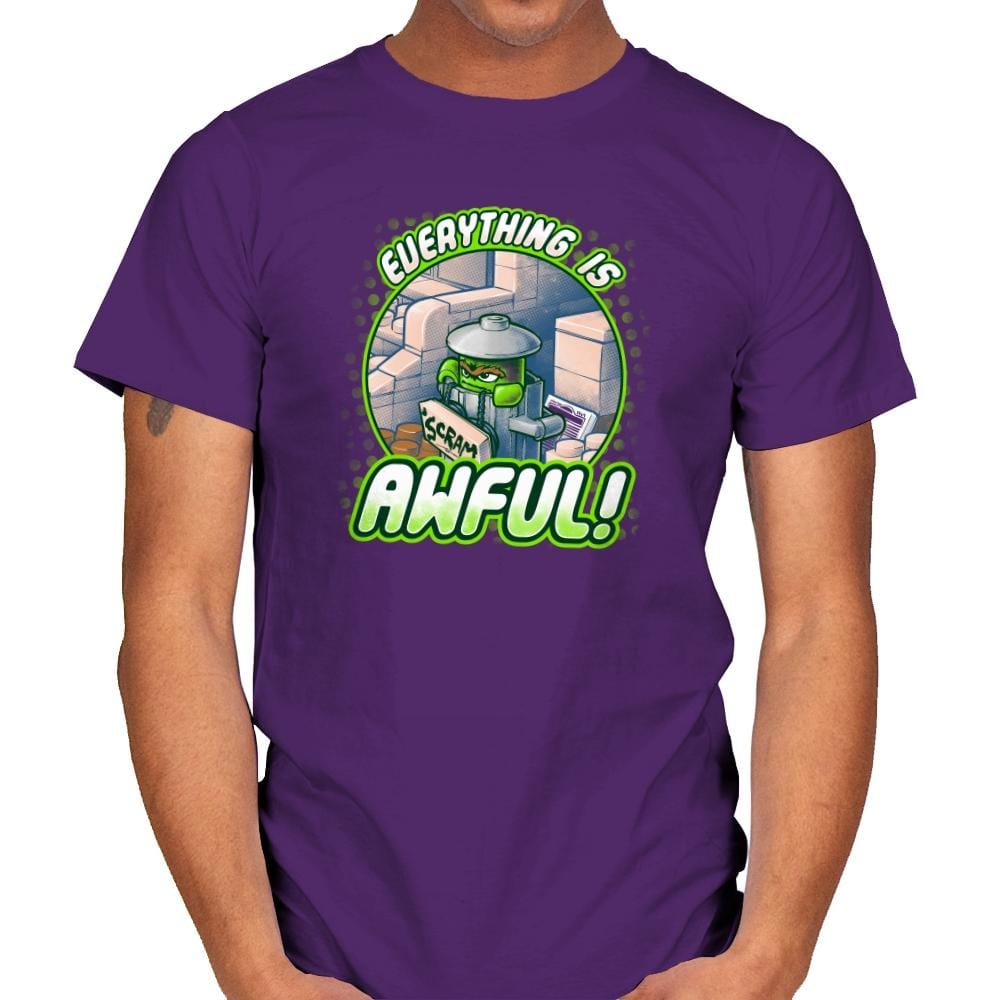 Everything is Awful Exclusive - Mens T-Shirts RIPT Apparel Small / Purple