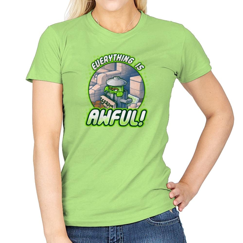Everything is Awful Exclusive - Womens T-Shirts RIPT Apparel Small / Mint Green