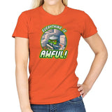 Everything is Awful Exclusive - Womens T-Shirts RIPT Apparel Small / Orange