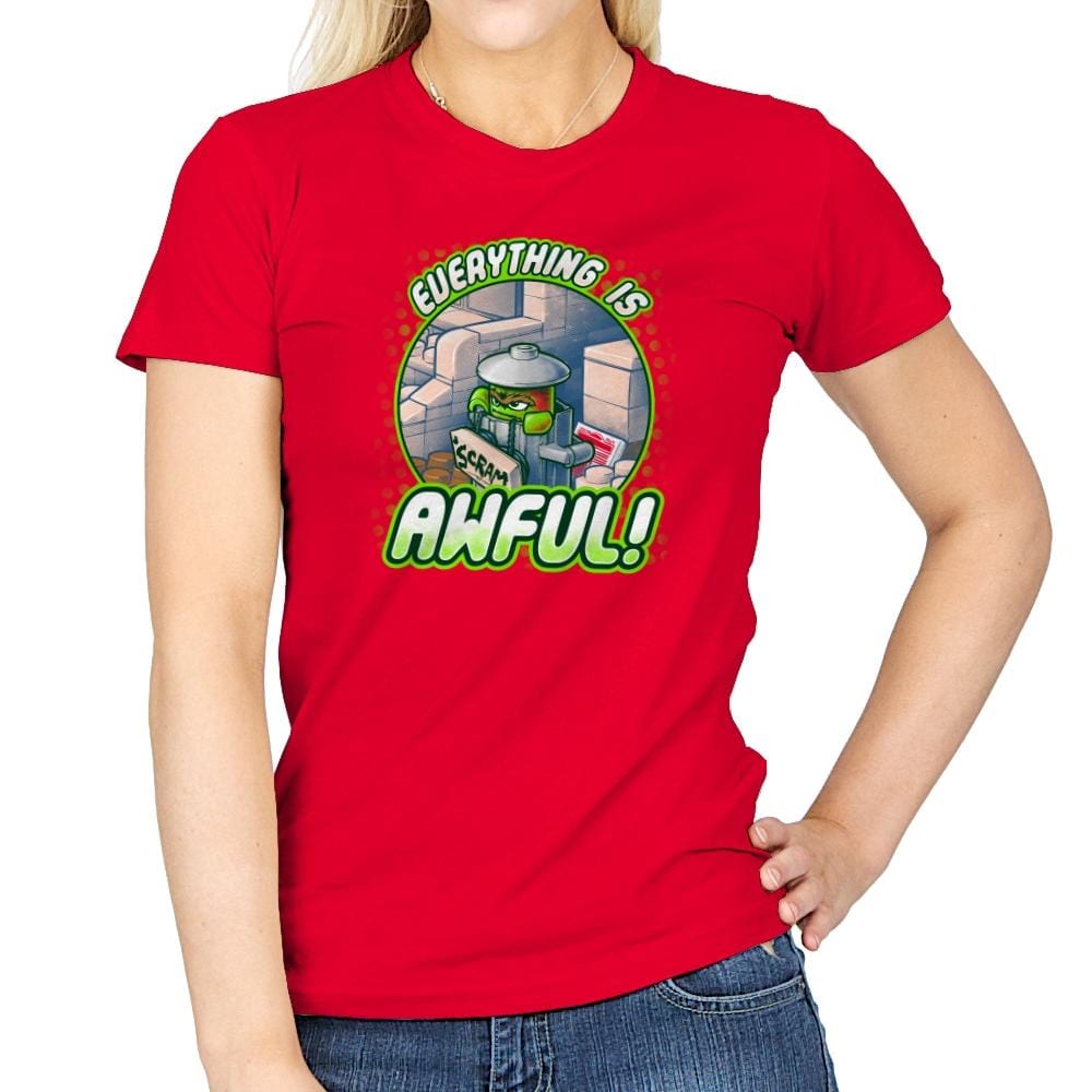 Everything is Awful Exclusive - Womens T-Shirts RIPT Apparel Small / Red
