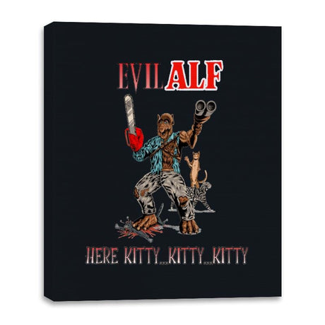 Evil Alf - Canvas Wraps Canvas Wraps RIPT Apparel 16x20 / Black