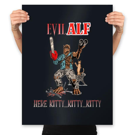 Evil Alf - Prints Posters RIPT Apparel 18x24 / Black
