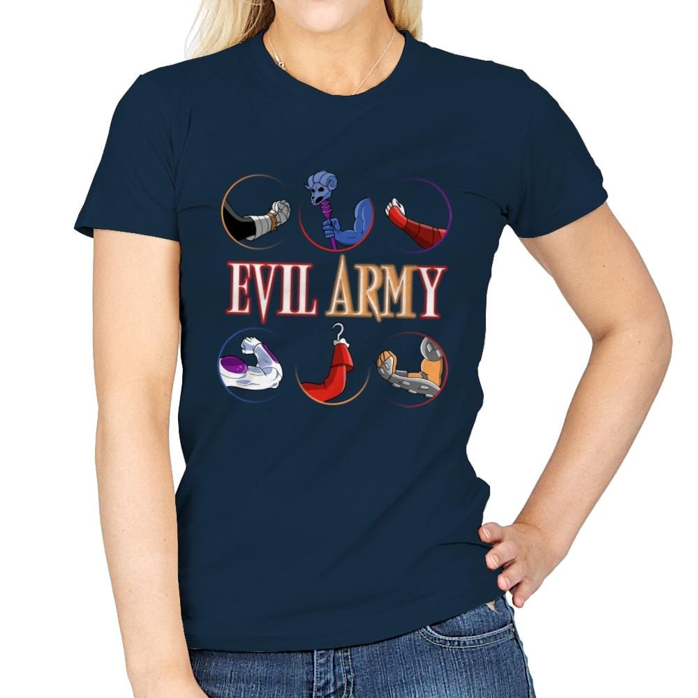 Evil Arm-y - Womens T-Shirts RIPT Apparel Small / Navy