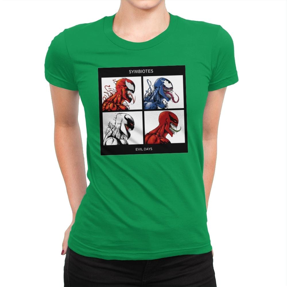 Evil Days Exclusive - Womens Premium T-Shirts RIPT Apparel Small / Kelly Green