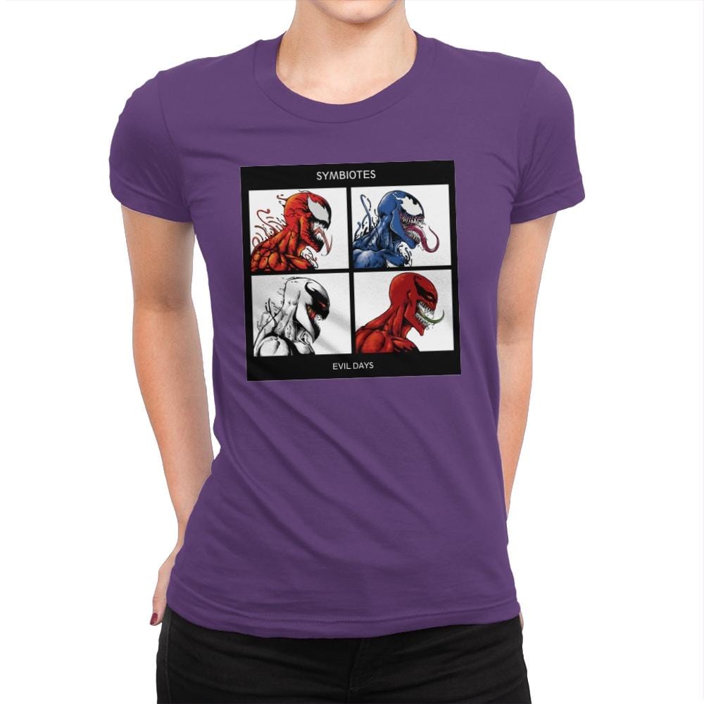 Evil Days Exclusive - Womens Premium T-Shirts RIPT Apparel Small / Purple Rush