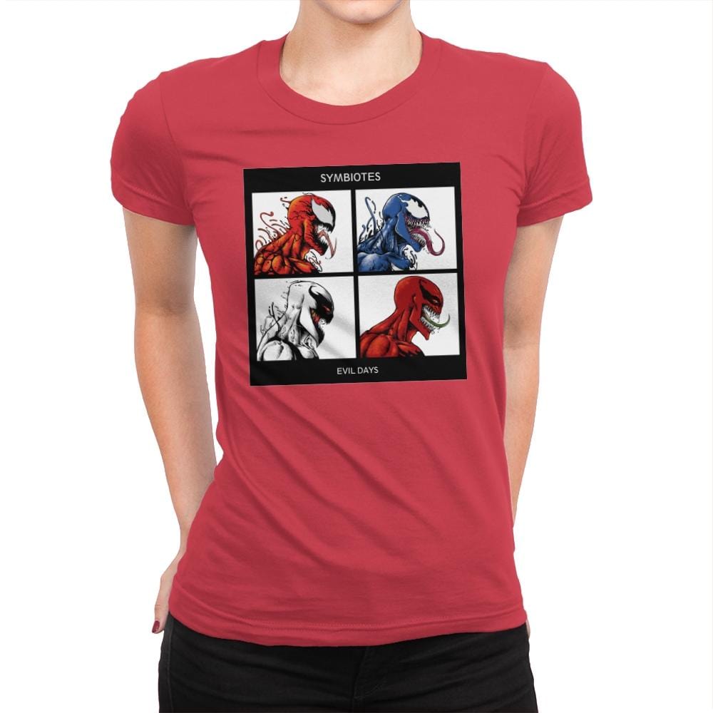 Evil Days Exclusive - Womens Premium T-Shirts RIPT Apparel Small / Red