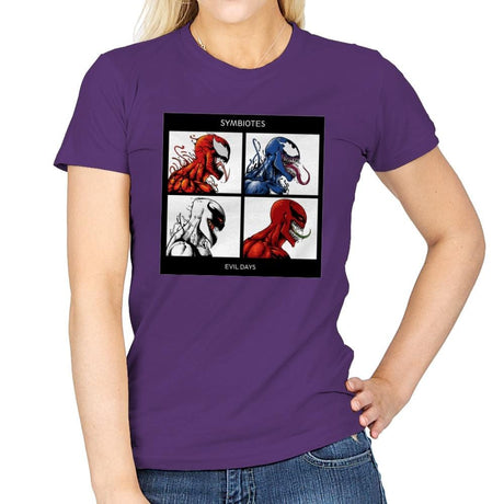 Evil Days Exclusive - Womens T-Shirts RIPT Apparel Small / Purple