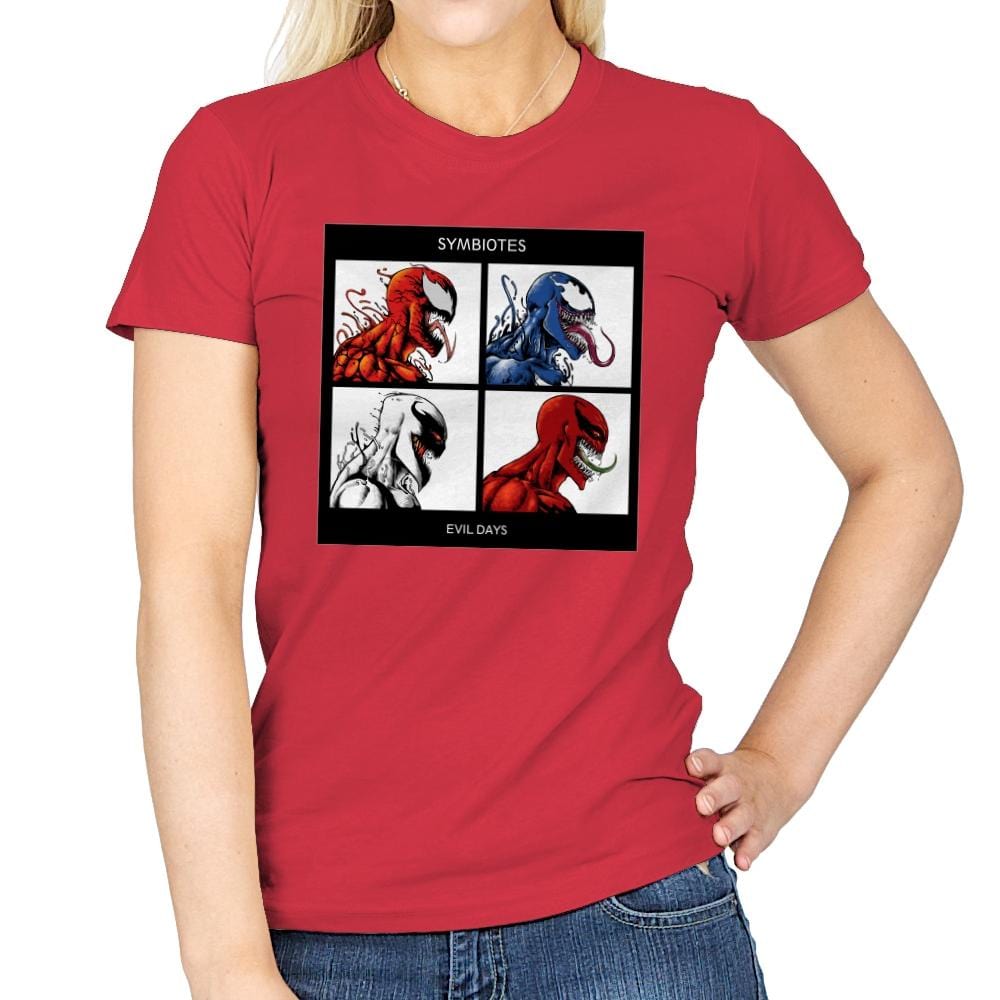 Evil Days Exclusive - Womens T-Shirts RIPT Apparel Small / Red
