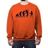 Evolution Hack - Crew Neck Sweatshirt Crew Neck Sweatshirt RIPT Apparel Small / Orange