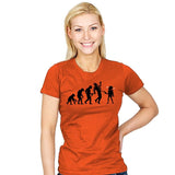 Evolution Hack - Womens T-Shirts RIPT Apparel Small / Orange