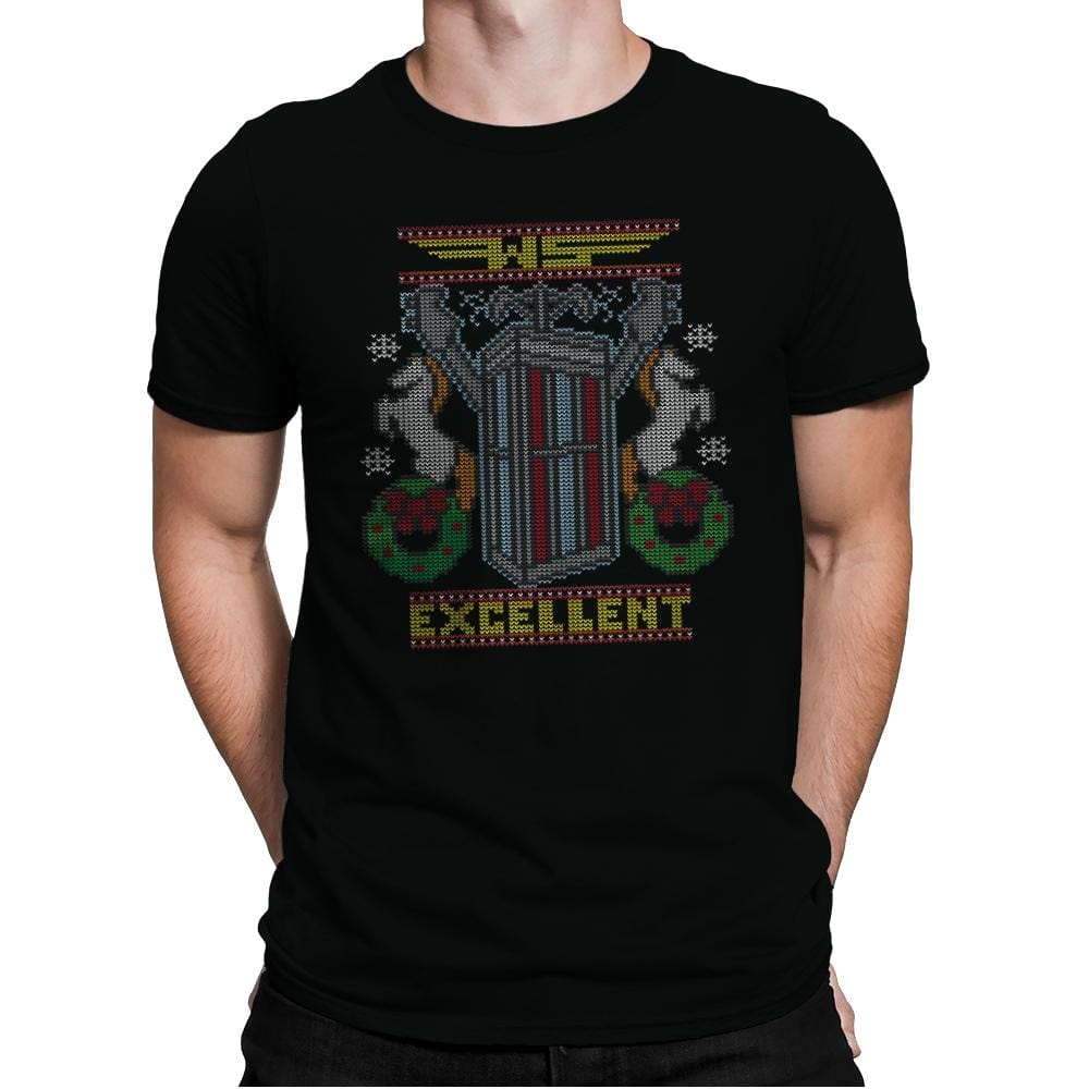Excellent Sweater - Ugly Holiday - Mens Premium T-Shirts RIPT Apparel Small / Black