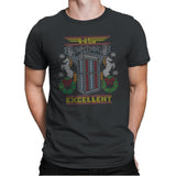 Excellent Sweater - Ugly Holiday - Mens Premium T-Shirts RIPT Apparel Small / Heavy Metal