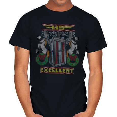 Excellent Sweater - Ugly Holiday - Mens T-Shirts RIPT Apparel Small / Black