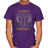 Excellent Sweater - Ugly Holiday - Mens T-Shirts RIPT Apparel Small / Purple