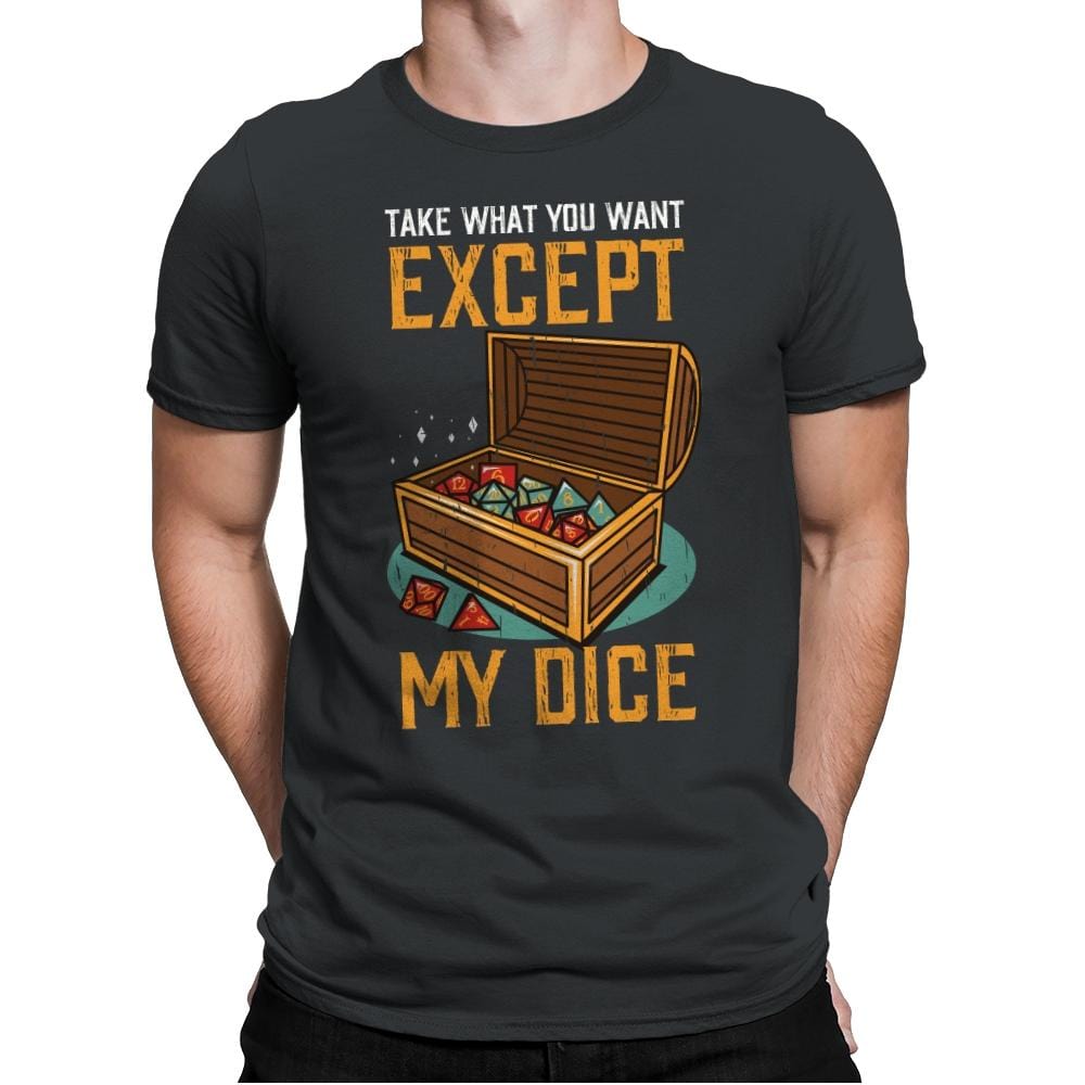 Except My Dice - Mens Premium T-Shirts RIPT Apparel Small / Heavy Metal
