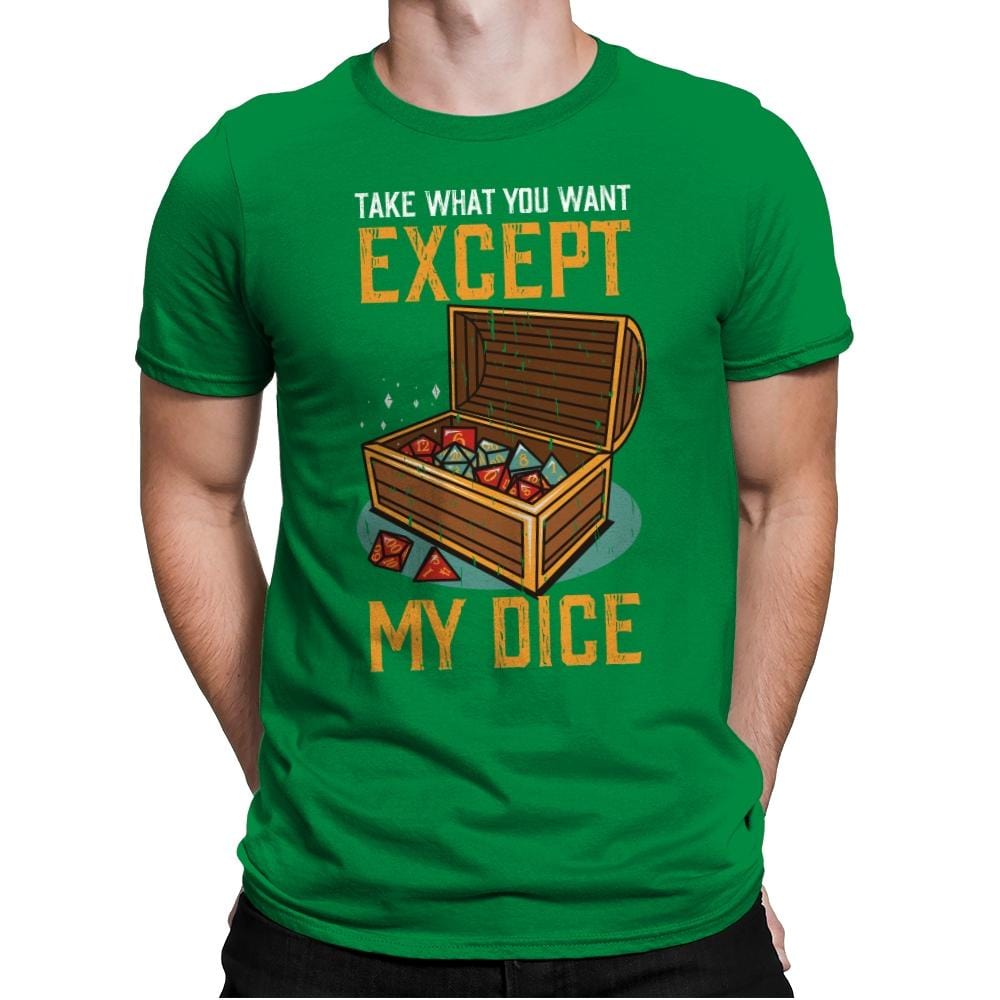 Except My Dice - Mens Premium T-Shirts RIPT Apparel Small / Kelly