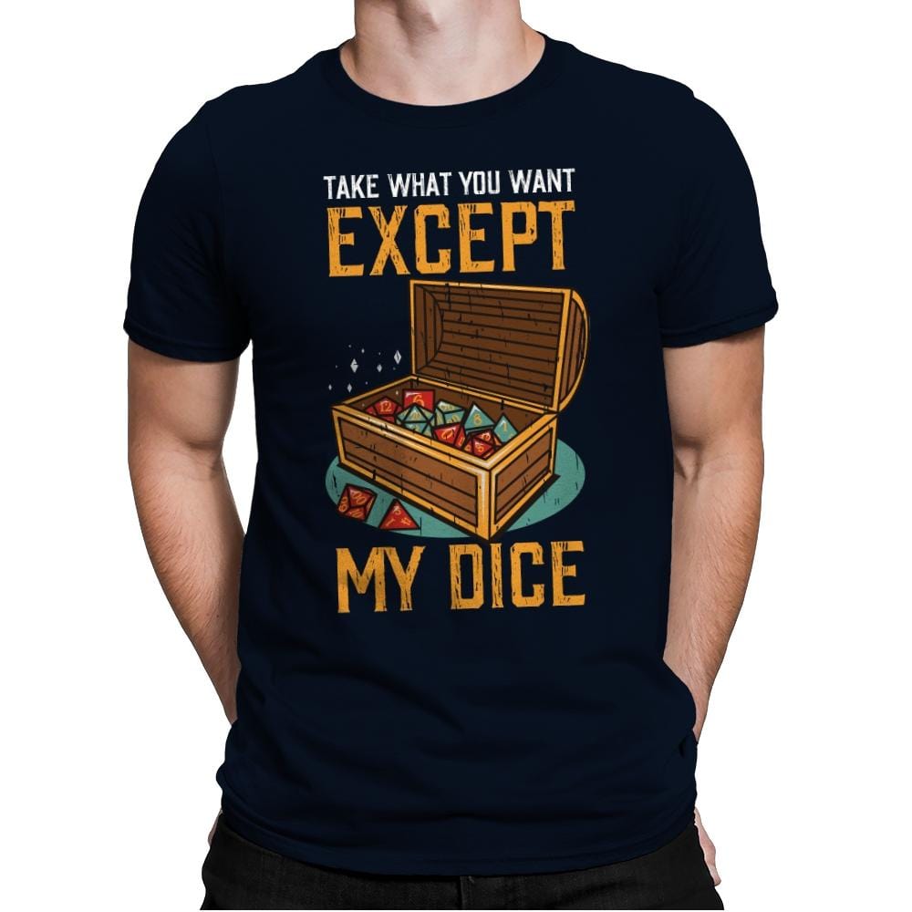 Except My Dice - Mens Premium T-Shirts RIPT Apparel Small / Midnight Navy