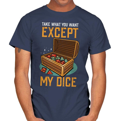 Except My Dice - Mens T-Shirts RIPT Apparel Small / Navy
