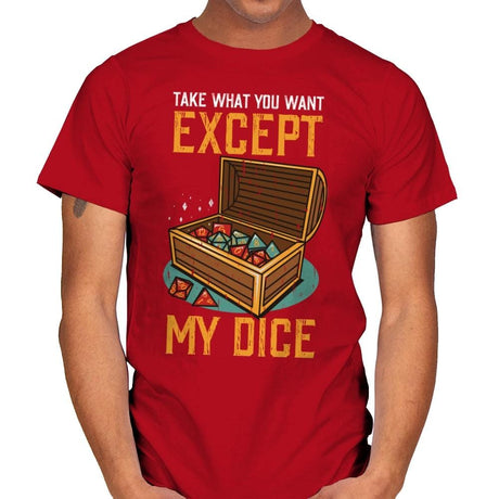 Except My Dice - Mens T-Shirts RIPT Apparel Small / Red