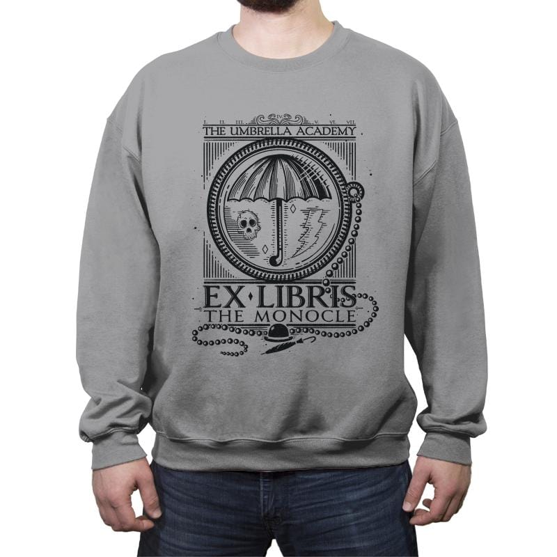 ExLibris - The Monocle - Crew Neck Sweatshirt Crew Neck Sweatshirt RIPT Apparel