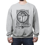 ExLibris - The Monocle - Crew Neck Sweatshirt Crew Neck Sweatshirt RIPT Apparel Small / Sport Gray