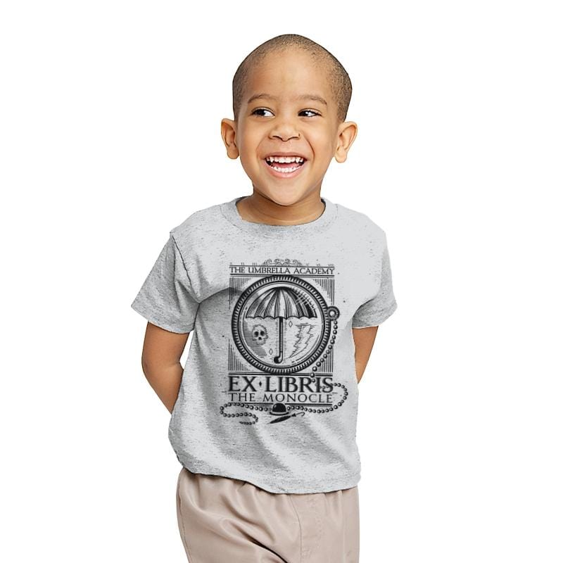 ExLibris - The Monocle - Youth T-Shirts RIPT Apparel X-small / Sport grey