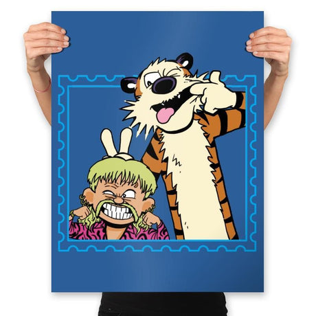 Exotic Joe and Tiger - Prints Posters RIPT Apparel 18x24 / Royal