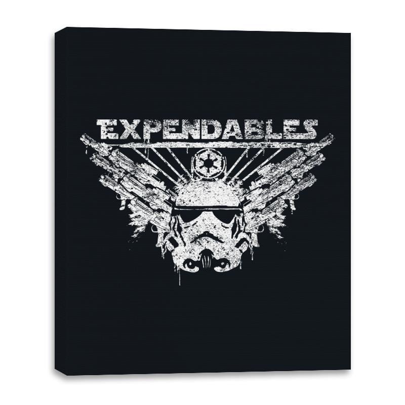 Expendable Troopers - Canvas Wraps Canvas Wraps RIPT Apparel 16x20 / Black