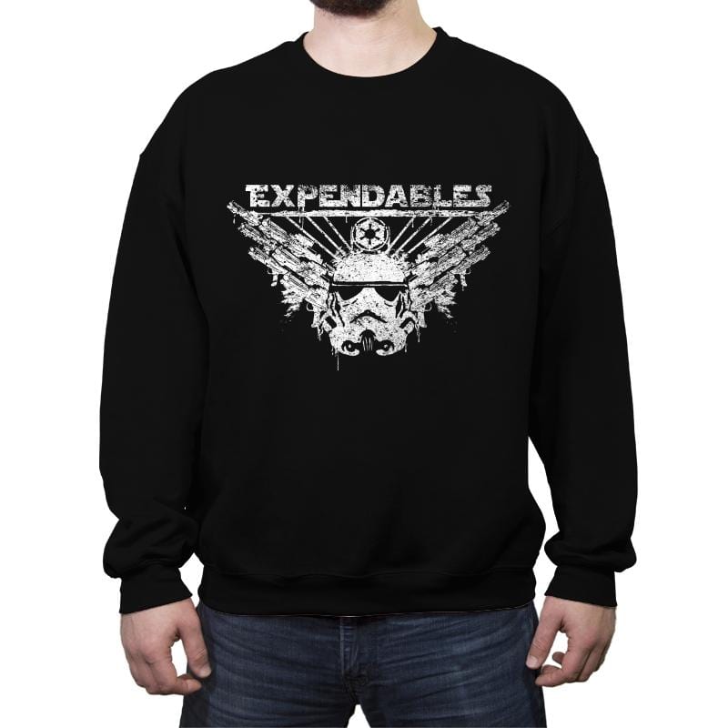 Expendable Troopers - Crew Neck Sweatshirt Crew Neck Sweatshirt RIPT Apparel Small / Black