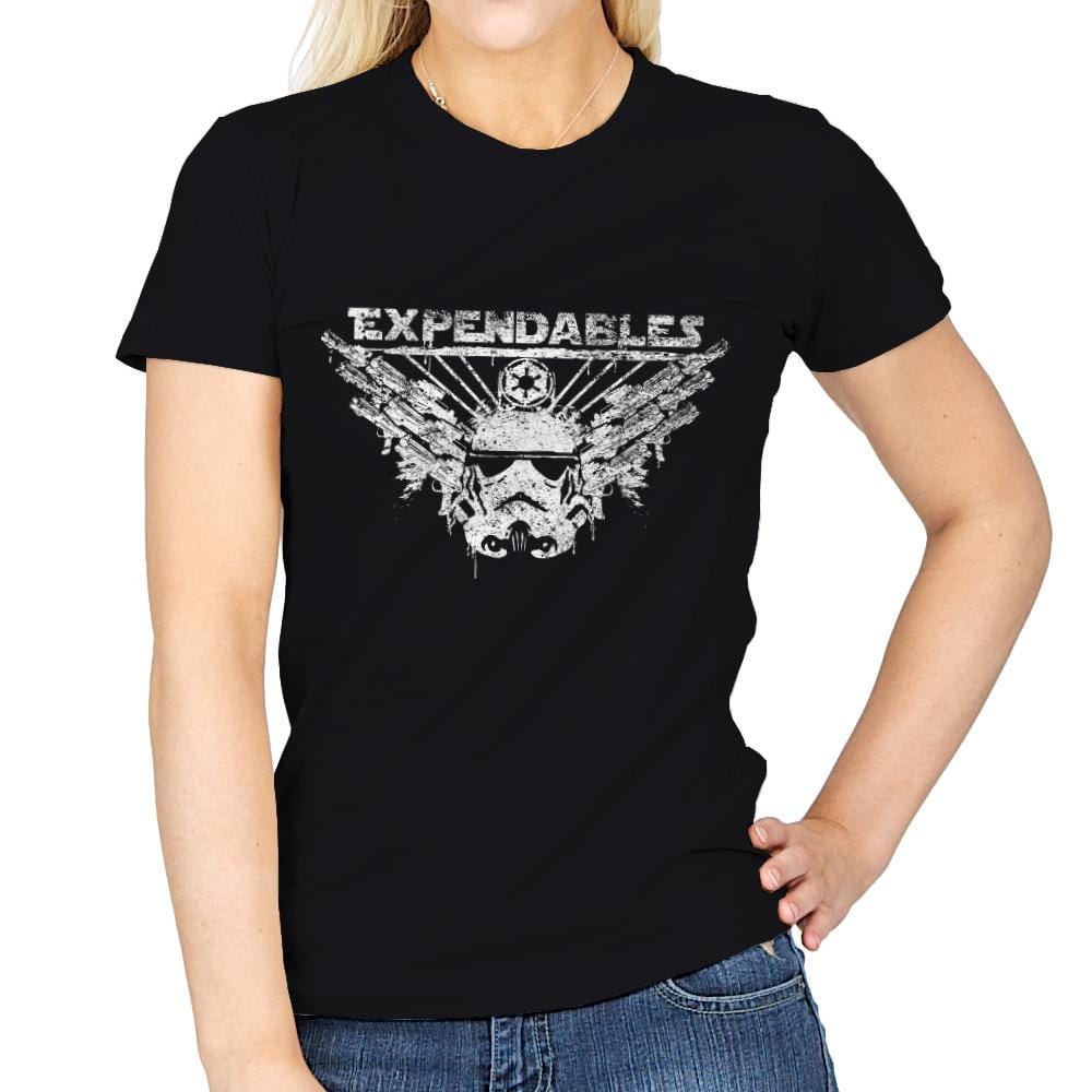 Expendable Troopers - Womens T-Shirts RIPT Apparel Small / Black