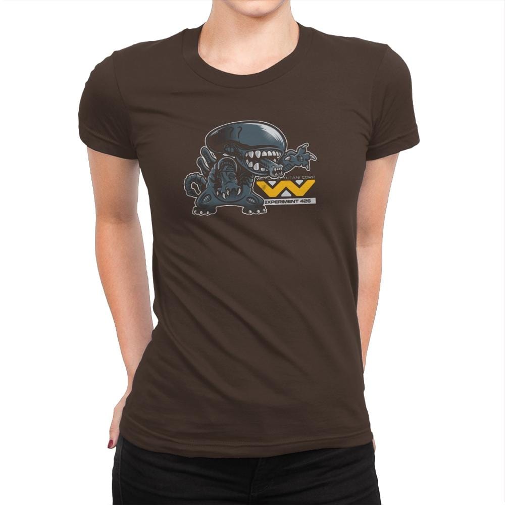 Experiment 426 - Extraterrestrial Tees - Womens Premium T-Shirts RIPT Apparel Small / Dark Chocolate