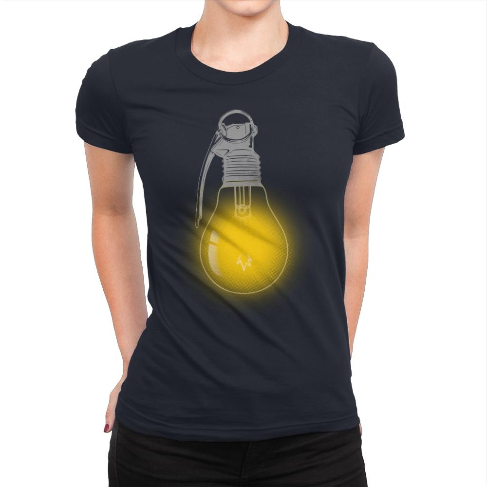 Explosive Idea - Womens Premium T-Shirts RIPT Apparel Small / Midnight Navy