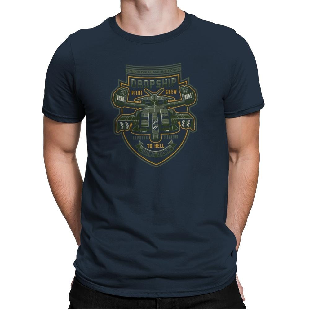 Express Elevator to Hell - Extraterrestrial Tees - Mens Premium T-Shirts RIPT Apparel Small / Indigo