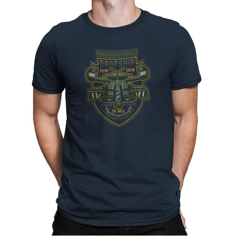 Express Elevator to Hell - Extraterrestrial Tees - Mens Premium T-Shirts RIPT Apparel Small / Indigo