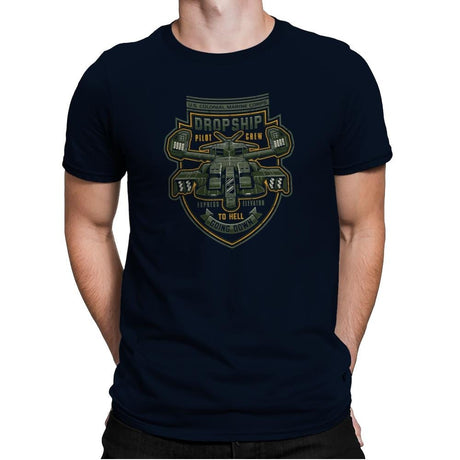 Express Elevator to Hell - Extraterrestrial Tees - Mens Premium T-Shirts RIPT Apparel Small / Midnight Navy