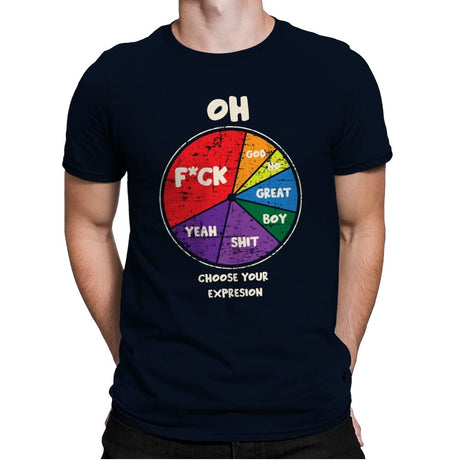 Expressions - Mens Premium T-Shirts RIPT Apparel Small / Midnight Navy