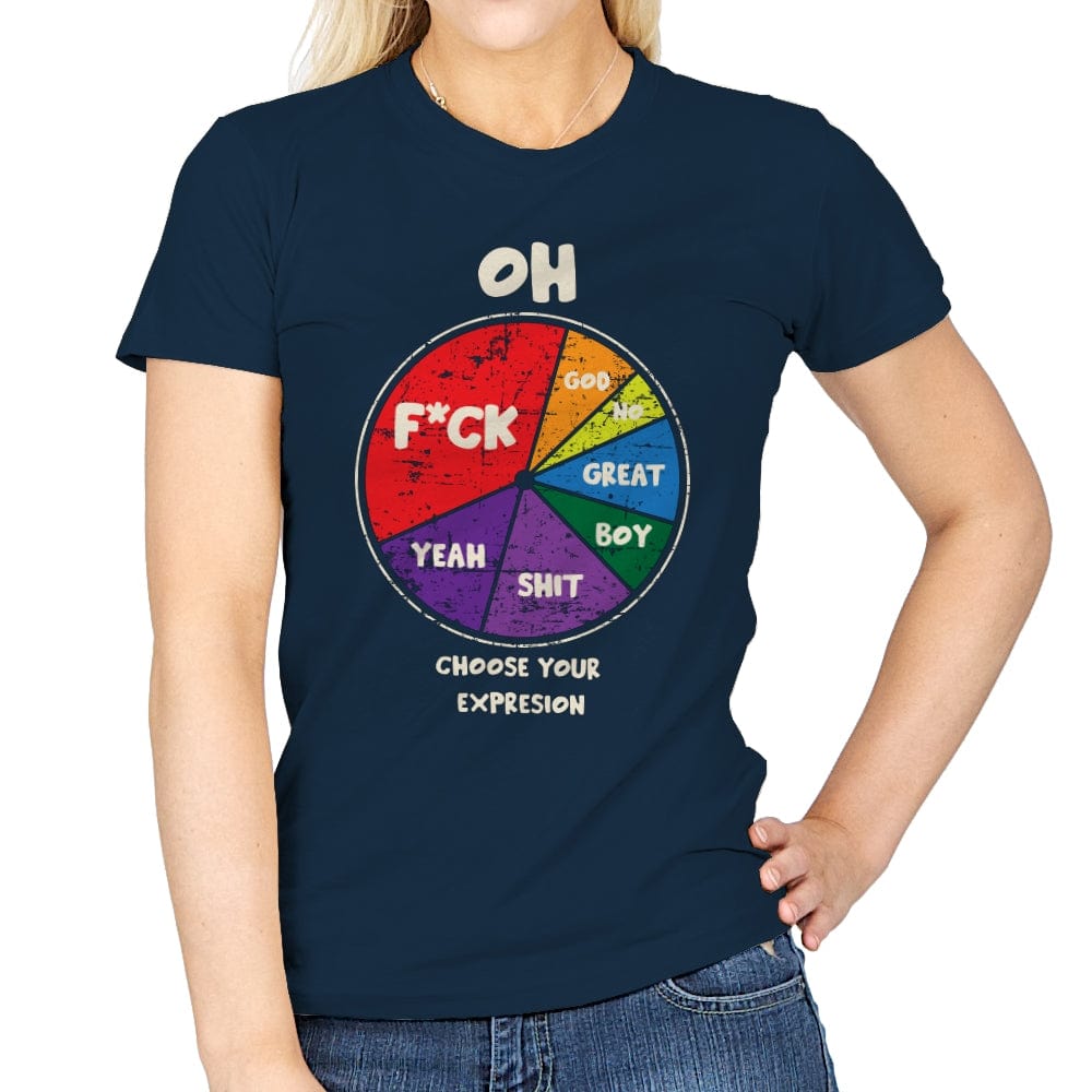 Expressions - Womens T-Shirts RIPT Apparel Small / Navy
